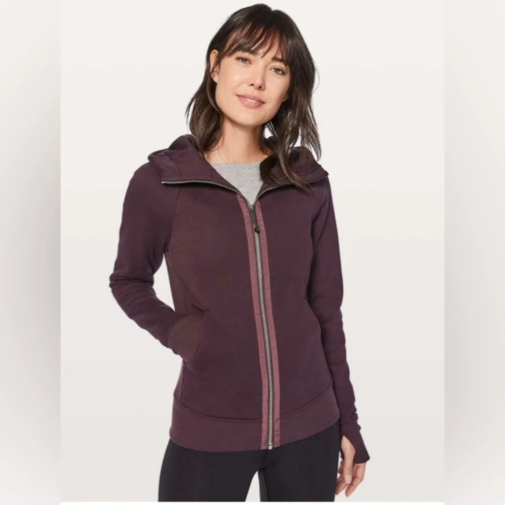 Lululemon Light As Warmth Scuba Black Cherry size 6 - Picture 1 of 14
